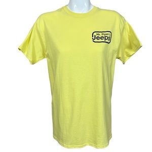 Yellow Cotton Mr. Piper’s Jeeps St. John USVI Unisex Tee Medium